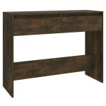 Vidaxl table console ch�ne fum� 100x35x76, 5 cm bois d'ing�nierie