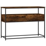 Vidaxl table console ch�ne fum� 100x40x75 cm bois d'ing�nierie