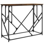 Vidaxl table console chne fum 100x40x80 cm bois d'ingnierie