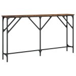 Vidaxl table console chêne fumé 140x23x75 cm bois d'ingénierie Vidaxl table console chêne fumé 140x23x75 cm bois d'ingénierie