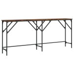 Vidaxl table console ch�ne fum� 180x29x75 cm bois d'ing�nierie