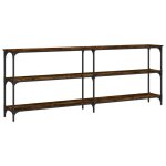 Vidaxl table console chne fum 200x29x75 cm bois d'ingnierie
