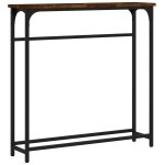 Vidaxl table console ch�ne fum� 75x19, 5x75 cm bois d'ing�nierie