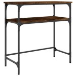 Vidaxl table console ch�ne fum� 75x35, 5x75 cm bois d'ing�nierie