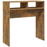 Vidaxl table console chne fum 78x30x80 cm bois d'ingnierie