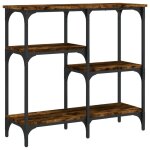 Vidaxl table console ch�ne fum� 80x29x75 cm bois d'ing�nierie