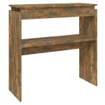 Vidaxl table console chne fum 80x30x80 cm bois d'ingnierie