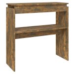 Vidaxl table console ch�ne fum� 80x30x80 cm bois d'ing�nierie