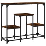 Vidaxl table console ch�ne fum� 89, 5x28x76 cm bois d'ing�nierie