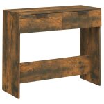 Vidaxl table console ch�ne fum� 90x36x75 cm bois d'ing�nierie