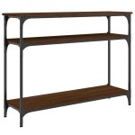 Vidaxl table console ch�ne marron 100x29x75 cm bois d'ing�nierie