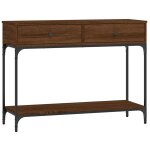 Vidaxl table console chêne marron 100x34, 5x75 cm bois d'ingénierie Vidaxl table console chêne marron 100x34, 5x75 cm bois d'ingénierie