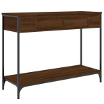 Vidaxl table console ch�ne marron 100x34, 5x75 cm bois d'ing�nierie