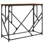 Vidaxl table console chêne marron 100x40x80 cm bois d'ingénierie Vidaxl table console chêne marron 100x40x80 cm bois d'ingénierie