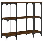 Vidaxl table console ch�ne marron 102x35x90 cm bois d'ing�nierie