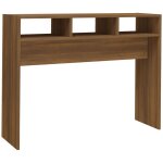 Vidaxl table console chne marron 105x30x80 cm bois d'ingnierie