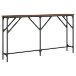 Vidaxl table console chêne marron 140x23x75 cm bois d'ingénierie Vidaxl table console chêne marron 140x23x75 cm bois d'ingénierie