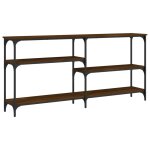 Vidaxl table console ch�ne marron 160x29x75 cm bois d'ing�nierie