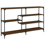Vidaxl table console ch�ne marron 160x32x95 cm bois d'ing�nierie