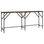 Vidaxl table console ch�ne marron 180x29x75 cm bois d'ing�nierie