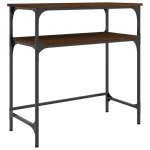 Vidaxl table console ch�ne marron 75x35, 5x75 cm bois d'ing�nierie