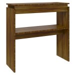 Vidaxl table console chêne marron 80x30x80 cm bois d'ingénierie Vidaxl table console chêne marron 80x30x80 cm bois d'ingénierie