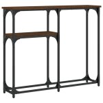 Vidaxl table console ch�ne marron 90x22, 5x75 cm bois d'ing�nierie