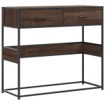 Vidaxl table console chêne marron 90x35x80 cm bois d'ingénierie Vidaxl table console chêne marron 90x35x80 cm bois d'ingénierie