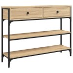 Vidaxl table console ch�ne sonoma 100x25x75 cm bois d'ing�nierie