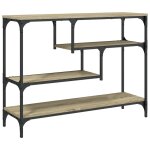 Vidaxl table console ch�ne sonoma 100x30x75 cm bois d'ing�nierie