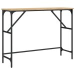 Vidaxl table console ch�ne sonoma 100x32x75 cm bois d'ing�nierie