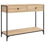 Vidaxl table console ch�ne sonoma 100x34, 5x75 cm bois d'ing�nierie