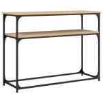 Vidaxl table console ch�ne sonoma 100x35, 5x75 cm bois d'ing�nierie