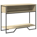 Vidaxl table console ch�ne sonoma 100x35x74, 5 cm bois d'ing�nierie