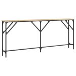 Vidaxl table console ch�ne sonoma 180x23x75 cm bois d'ing�nierie