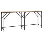 Vidaxl table console ch�ne sonoma 180x29x75 cm bois d'ing�nierie