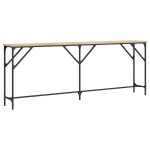 Vidaxl table console ch�ne sonoma 200x29x75 cm bois d'ing�nierie
