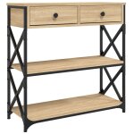Vidaxl table console ch�ne sonoma 75x28x75 cm bois d'ing�nierie