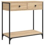 Vidaxl table console ch�ne sonoma 75x34, 5x75 cm bois d'ing�nierie
