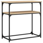 Vidaxl table console ch�ne sonoma 75x35, 5x75 cm bois d'ing�nierie