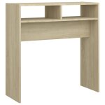 Vidaxl table console chne sonoma 78x30x80 cm bois d'ingnierie