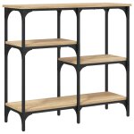 Vidaxl table console ch�ne sonoma 80x29x75 cm bois d'ing�nierie