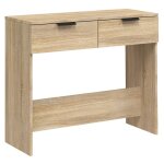 Vidaxl table console ch�ne sonoma 90x36x75 cm bois d'ing�nierie