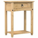 Vidaxl table console corona 55x35x73 cm bois de pin massif