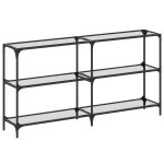 Vidaxl table console avec dessus en verre transparent 158, 5x30x81 cm Vidaxl table console avec dessus en verre transparent 158, 5x30x81 cm