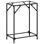 Vidaxl table console avec dessus en verre transparent 60x35x81cm acier Vidaxl table console avec dessus en verre transparent 60x35x81cm acier