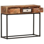 Vidaxl table console dor� 90x30x75 cm bois de r�cup�ration massif