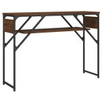 Vidaxl table console avec �tag�re ch�ne marron 105x30x75 cm