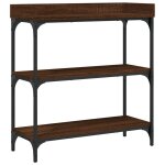 Vidaxl table console avec �tag�res ch�ne marron 75x30x80 cm