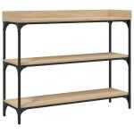 Vidaxl table console avec tagres chne sonoma 100x30x80 cm